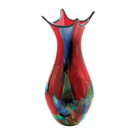 A splash of color and a drop of pure art makes this art glass vase a true masterpiece! The vivid colors will delight your eyes and enhance any room, and the fascinating design is simply stunning. Set this beauty on display and enjoy as the compliments come pouring in!