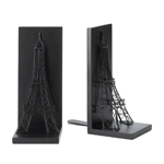 Your books will instantly be more continental and well traveled when you stand them between these Eiffel Tower Bookends! One of the world’s most recognizable landmarks can be yours (two, in fact!) created from black metal wire and set on a metal base that’s backed with flat anchors to keep them in place.