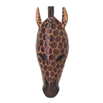 Let your design instincts run wild with this tribal-inspired giraffe mask wall decor. the textured finish makes this piece of art look like a hand-carved treasure straight from the Serengeti. Its sure to bring a touch of African style to your room. 