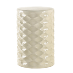 Chic and cool! This beautiful ceramic stool works in any room and can even be used outdoors. Whether used for display, as a foot stool, or extra seating when guests arrive, it will add a touch of easy elegance to your decor. 