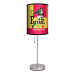 Score extra style points with this cool retro Topps Football Gum wrapper lamp. Like a blast from the past, your room will glow with vintage style when you pull the stainless steel cord. The slim design of the base makes this a touchdown addition for your desk, den or man cave.