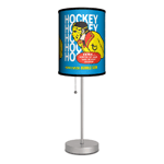 A vintage gum wrapper and retro hockey style all together make a great lighting accent for your space! Whether youre decorating your hockey lovers room or outfitting your game room, this cool lamp is the perfect addition. The retro gum wrapper design is super cool, and the lamps slim design allows it to fit just about anywhere. 