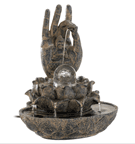 Stone-look fountain is a fitting symbol of the source from which all blessings flow. Cascading water creates a harmonious sound, turning any surrounding into a serene retreat. 