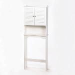 Make elegant use of wasted space with this decorative bathroom storage cabinet! Instantly adds ample room above your commode for towels, toiletries and other essentials while enhancing your powder room décor.