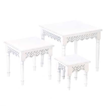 There’s no limit to what these enchanting nesting tables can do for your room! Tuck the smaller two underneath to create visual interest, stagger them to make a stepped display for plants and flowers, or place them near seating areas to use as side tables.