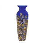 A surefire way to enhance the beauty of any room, the Summertide Art Glass Vase is truly a masterpiece. Royal blue glass teeming with blooming bursts of color will complement any bouquet, yet look just as lovely when solitary. For decorative purposes only.