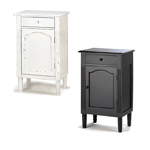 These charming cabinets has so many uses - an appealing end table next to sofa, beside the bed as a handy nightstand, or an attractive catch-all cabinet for a home office or bath! It's simple shape allow this windsome furnishing to blend in with most any decor.