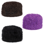 Lounge in total comfort with these fuzzy ottomans! Their soft construction and irresistible texture makes it a popular addition to any room. Use it as a footrest, a seat, or a backrest for family movie night. 