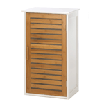 Stylish storage becomes elegantly simple when you mount this charming cabinet on any wall! Natural bamboo door and pure white frame add fresh appeal to any décor. 