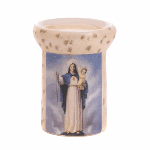 Emblazoned with the image of the Holy Mother and her Son, this inspirational oil warmer invokes a mood of reverent reflection. Add your scented oil, and surround your spirit with a halo of divine fragrance!