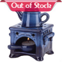 A mini ceramic oven designed to create ambrosial aromas! This fun oil warmer has a skillet inside the “oven” that holds a tea light to heat the “kettle” oil well.