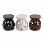 Attractive ceramic decorative oil warmers beautify most any décor, brightening the room with twinkling light and a subtle hint of fragrance. 