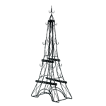 Keep your favorite jewels in neat order with this black iron Eiffel Tower jewelry stand. Whether youre a world traveler or just dreaming of a Parisian vacation, this jewelry holder features hooks for necklaces and bracelets and can hold earrings in the frame brackets. 