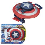 This Captain America: The Winter Soldier Stealthfire Shield Toy goes beyond to become a transforming toy! Pull the handle and reveal a working Nerf dart launcher. When all 4 darts are fired, the cannons retract and you're back to your classic shield until you reload. With this amazing Super Soldier Gear, HYDRA won't know what hit them until it's too late! 