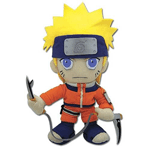 Right out of the hit anime show Naruto, the Kusari Gama plush is the best way to give a cartoon a hug! No ninja is complete without a weapon, and this ninja is no exception! He is wearing a orange jump suit with a blue head band, and has a weapon that is double bladed with a chain in the middle.