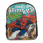 Carry your books, papers, school stuff, or anything else in a backpack that looks Marvel-ous! This Spider-Man Marvel Comics Close Up Collection Backpack features a cool retro Spider-Man design. It's got an image from a classic Marvel The Amazing Spider-Man comic book of Spider-Man acrobatically leaping into action! 