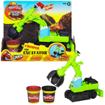 Dig, build and smash with this construction playset that combines the building creativity of PLAY-DOH and the hard-working fun of CHUCK & FRIENDS! The CHOMPER THE EXCAVATOR playset lets you create pretend bricks, then use the boom arm and claw to pick up your bricks to build a wall. Then use the claw to smash it to pieces and build a new one! Build it, bash it, and start all over with your CHOMPER THE EXCAVATOR playset! 