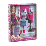 Mattel Barbie Fashion Doll includes 2 extra fashions with shoes and accessories. Doll 12 1/2 " high.