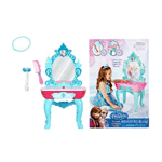 Girls can doll themselves up to look just like Elsa or Anna with this Frozen Crystal Kingdom Vanity! The Frozen Crystal Kingdom Vanity features the magic mirror. Three "AA" batteries not included. Ages 3 and up. 