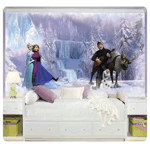 Create an entire Disney Frozen movie scene on your wall with the Roommates Disney Frozen Chair Rail Pre-Pasted Mural! To apply, simply activate the pre-pasted backing with water and hang each panel on the wall. Panels are removable but not repositionable after initial application. 