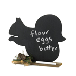 Lend some charm to your favorite quote and make your grocery list cuter than ever with this fun squirral message board. 3 in. chalk included. 