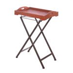 The grace of bygone days and timeless style can warm your home to both you and your guests. This welcoming tray table features a pine wood tray that has a handcrafted charm about it, and the folding metal stand makes it easy to tuck away when not in use.