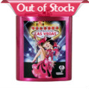 Perfect for the occasional girls night out, it's the Betty Boop Las Vegas 7 oz. Stainless Steel Flask! This pink flask features a glamorous looking Betty Boop dancing in a flapper dress with a Las Vegas, neon lights backdrop. The metal top with chain adds to the flask's convenience, as does the stainless steel funnel included for easy filling! 