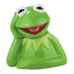 Jim Henson's Kermit the Frog wants all your cookies! Scratch that. With the Muppets Kermit the Frog Cookie Jar, Kermit will have the opportunity to keep all those cookies of yours safe from more prying hands, like Animal's! This ceramic Kermit cookie jar measures about 10 1/4-inches tall, and features Kermie in a sigh pose. 