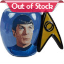 This 16-ounce Star Trek Spock Delta Shield Mug is crafted of ceramic and features a photo-quality image of the inimitable Mr. Spock. Ages 13 and up. 