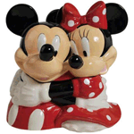 Get reminded about how much love is involved with making cookies with this Disney Mickey and Minnie Mouse Hugging Cookie Jar. It's so adorable! Minnie and Mickey are soul mates, and that fact is really illustrated here by their loving embrace. Don't you wish you could find a love like that? You can, it's called Chocolate Chip.