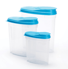 Stop throwing away those cereals, pastas and other dry goods! These roomy containers cut your food bill and keep your favorite foods fresh and delicious. A smart addition for any money-wise family!