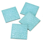 Part of the chic crocodile-inspired Saurian collection, these square stitched coasters are a perfect complement to your home’s contemporary decor. In a luxurious shade of turquoise and with plenty of tactile appeal, these coasters will be adored by all of your guests.